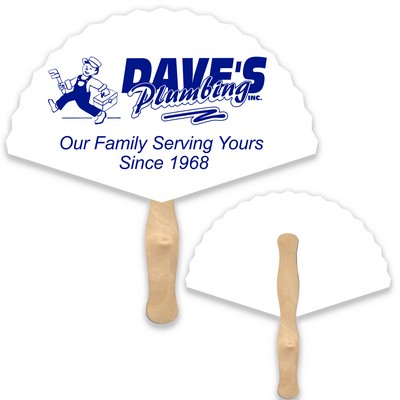 Round Triangle Shape Single Hand Fan