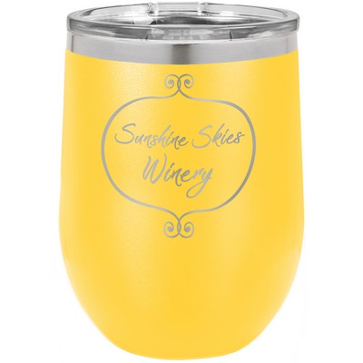12 Oz. Yellow Polar Camel Stemless Tumbler